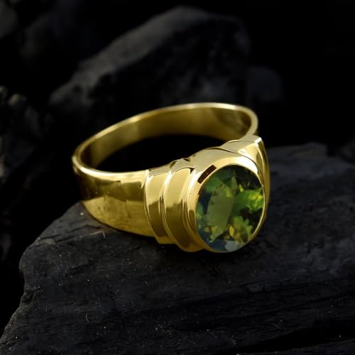 Image of 55Carat Choose Your Color Natural Birthstones 18 K Gold Plated Ring Bold Statement Jewellery Sizes 4-13