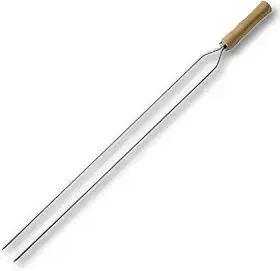 Espeto Duplo Para Churrasco Em Aço Inox 70Cm 2550312 Brinox