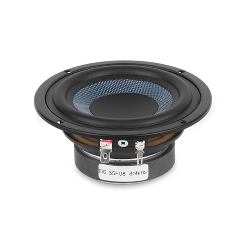 Image of 3.5 Inch Glass Fiber Cone Woofers - 4 Ohms 20 Watts Woofer Speakers for Bookshelf, Center Channels & Car Stereo (2 Pcs)