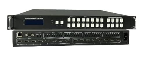 FOURKAY 8x8 4K Video Wall Matrix Switch with Seamless Switching. TCP/IP and RS232 Control.