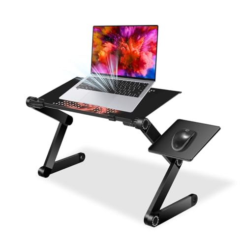 Base ajustable para laptop de aluminio amplia miniatura 1