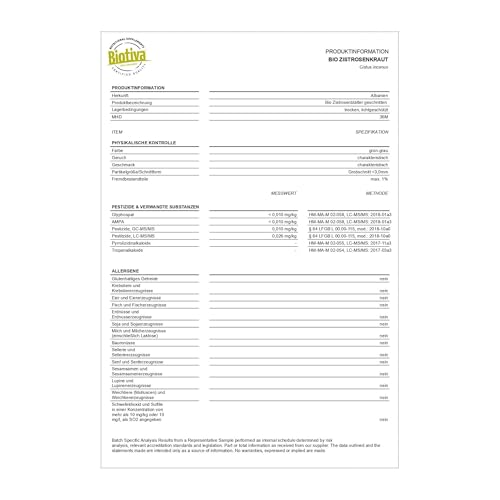 Zistrosenkraut Bio 150 Kapseln - Cistus Incanus - graubehaarte Zistrose - ohne Zusatzstoffe - Abgefüllt und kontrolliert in Deutschland - Biotiva