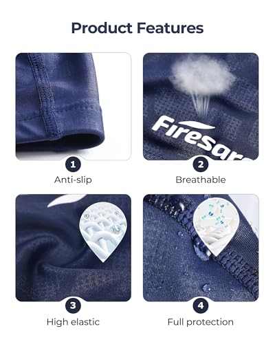 Firesara Fabric Swim Cap, High Elasticity Swimming Cap Keeps Hair Clean Breathable Fit Both Long Hair Short Hair, Swim Caps Woman Girls Men Kids One Size Hat