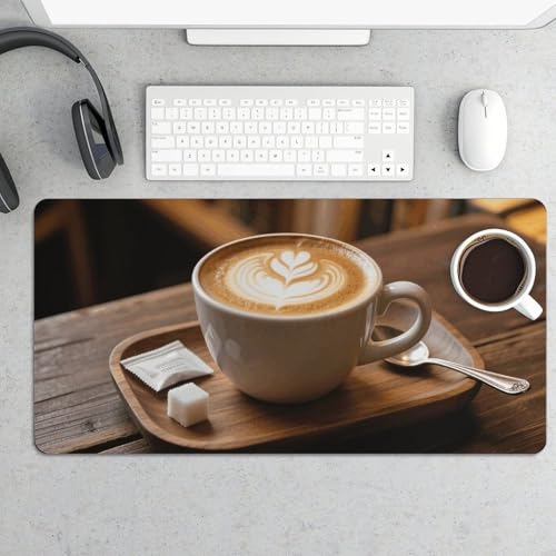Desk Pad Protector 24x12 Inch Extended Coffee Keyboard Mouse Mat