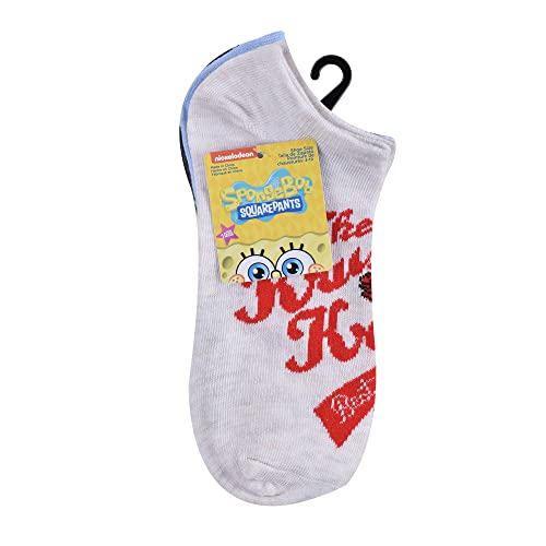 Image of SPONGEBOB SQUAREPANTS womens 5-pack No Show Socks