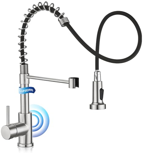 LUFEIDRA Touchless Kitchen Faucet Pull Down Sprayer-Brushed