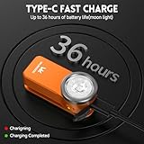 Wurkkos TS21 Rechargeable EDC Flashlight, Super Bright 3500 High Lumens Flashlight, Powerful Compact USB C Flashlight with Magnetic Tail Cover (4000K) (Orange)