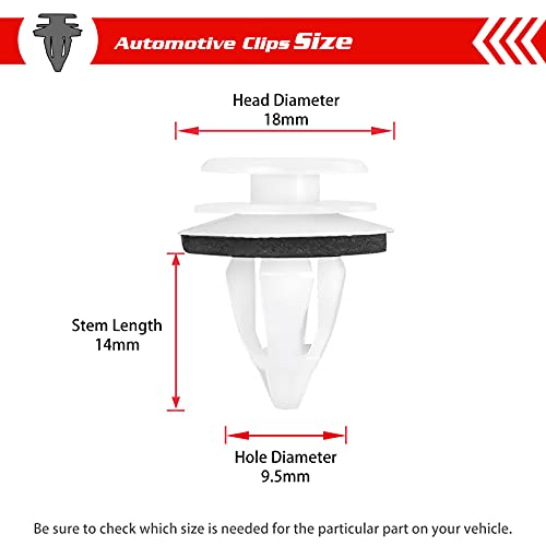 Image of OTUAYAUTO 30PCS 9.5mm Door Panel Clips Replacement for BMW E36 E46 E53 E90 X3 X5, Mini Cooper - Replace OEM: 51418224768
