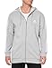 adidas Men's Essentials Fleece 3-Stripes Full-Zip, Medium Grey Heather, Small