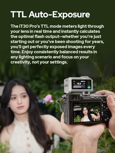 Flash Godox iT30Pro S Mini Flash de Cámara, iT30 Pro S para Sony, TTL HSS 1/8000s, Compatible con Cámaras Sony a7IV, a7CII, ZV-E10 II, ZV1, a6700, A9 III, a7RV, a7S III, a7III, a6400, a6600(Plata) - imagen 4
