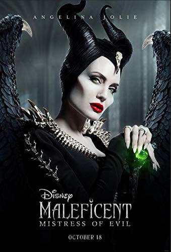 Tomorrow sunny Maleficent Mistress of Evil (2019) Movie Poster Joachim Rønning Angelina Jolie Art Print 24"x36" (A)