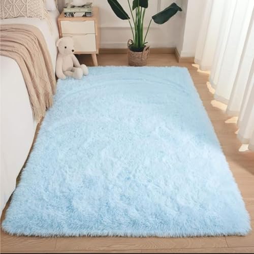 Best Rug Color for Navy Couch: Top Picks to Elevate Your Living Room 3 Tapete Sala, Quarto Peludo Felpudo Macio e Luxuoso 1,50m x 1,00m (Azul Mesclado)