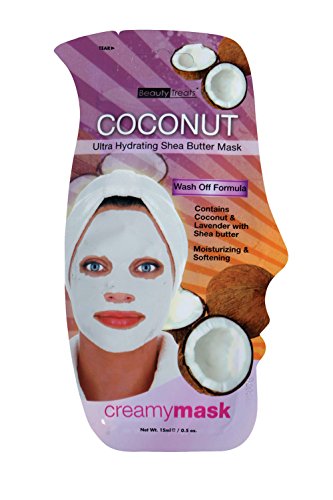 JH FoveamBeauty Treats Ultra Hydrating Coconut and Shea Butter Skin Care Facial Creamy Mask for All Skin Types .5oz, 2-pack