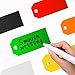 COIHAF 100 Pcs Large Plastic Shipping Tags with Wire Attached Heavy Duty Blank Waterproof Tags with String for Inventory Outdoor Labeling Equipment 4 3/4