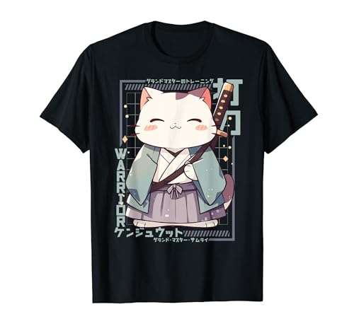 Neko samurai cat t-shirt