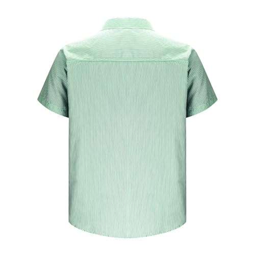 Men's Short Sleeve Button Down Shirt Striped Casual Beach Hawaiian T Shirts Lapel Collared Summer Holiday Fashion Top3