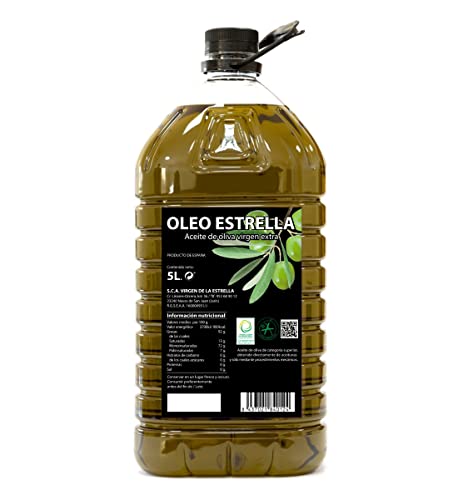 Aceite de Oliva Virgen Extra 5 Litros Picual Oleo Estrella | Aceite de Oliva Virgen Extra de Jaén | Aceite Oliva Virgen Extra 5 Litros