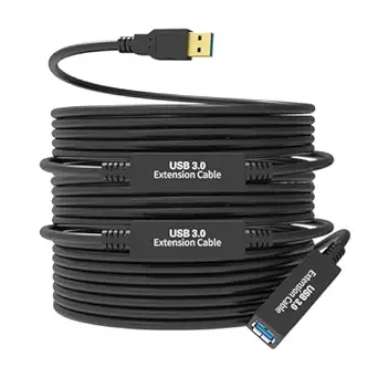 75FT USB 3.0 Active Extension Cable, USB 3.0 Extension Cord A-Male to A-Female, With High-Speed Data Signal Amplifier, Compatible With Quest 3.VR,Rift.360 Kinect. Xbox,Webcam.PS4 HD Camera or More