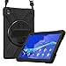 Produktbild ProCase Harte Hülle Verstellbar Handschlaufe Schultergurt 360° Drehbar für 10.3 Zoll Lenovo Tab M10 Plus 2020 /Tab K10 TB-X606F/TB-X606X/TB-X6C6F Stoßfest Schutzhülle Heavy Duty Hybrid Case -Schwarz