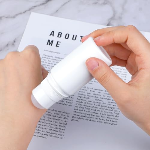 3 Stück 50ml Kunststoff Leer Roller Flaschen Nachfüllbare Roll-On Deo-Flaschen für Duftöle Parfüm Reisen (weiß)