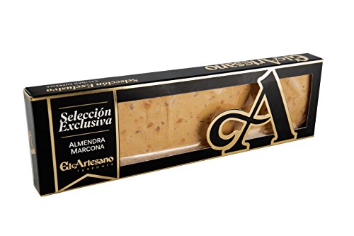 El Artesano - Turrón de Jijona 70% Almendra Marcona, Tradicional y Artesanal, Textura Cremosa y Sabor Inigualable, Elaborado con Almendra, Turrón Gourmet