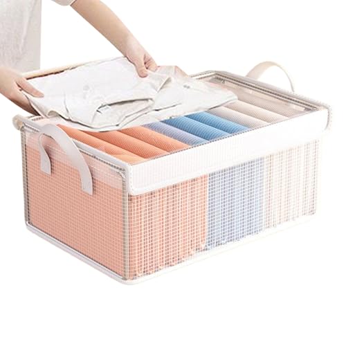 Generisch Caja organizadora de techo | tapa transparente organizadora para ropa, caja transparente multifuncional apilable ahorra espacio para mudanzas, dormitorios, armario, maleta de viaje