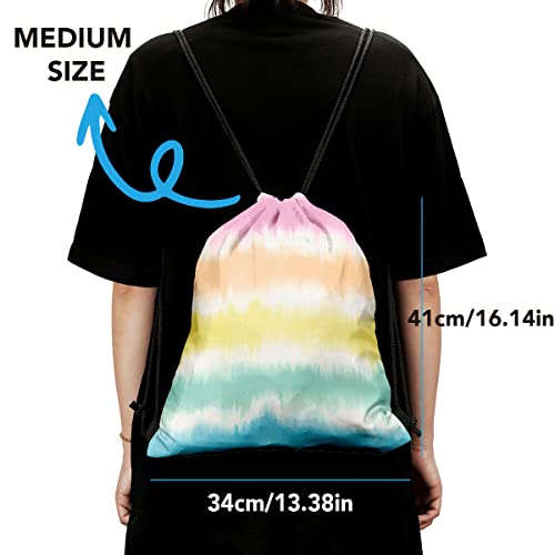 Zcyxuuw Drawstring Backpack Drawstring Bag String Bag Cinch Bag Sackpack Gym Sports Travel Backpack For Women Men Lightweight Yoga Dance Bag Boho Rainbow Feather Butterfly Flower Decor #TOP1