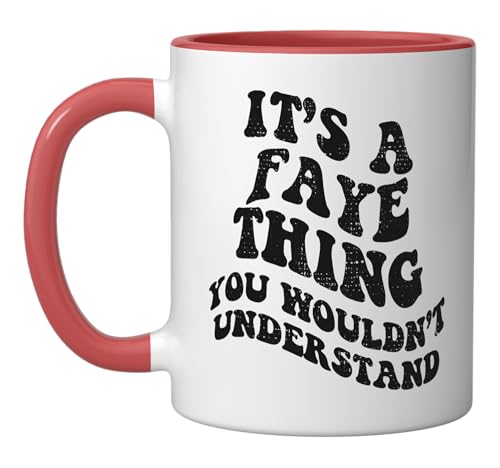Retro Groovy Taza Cerámica Rojo Blanco 11 oz miniatura 1