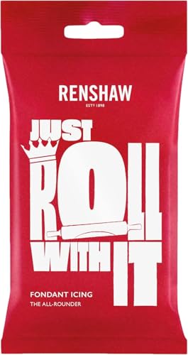 Renshaw White Just Roll With It Fondant Icing 500 g (Pack of 1) - Ready to Roll Icing for Cakes