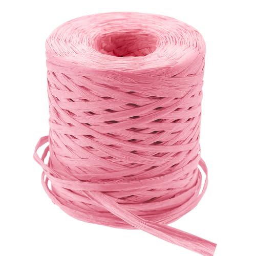 Image of 218 Yards Raffia Paper Craft Ribbon Packing Paper Twine, 1 /4 Inch by 218 Yards