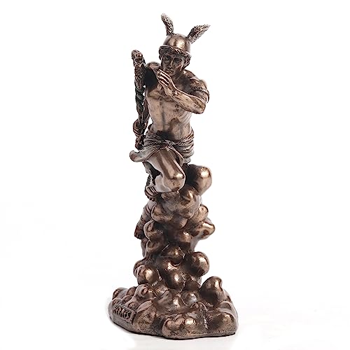 Figura decorativa Hermes de resina con acabado bronce 15.56 cm miniatura 7
