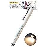 ペンライト ソフトLED 光源(白色,電球色) ノック式 電池付 すぐ使える 手触りのいいラバー素材 頑丈ですべりにくい 【HIPPO REILLY】 (黄色LED_ホワイト)