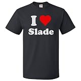 ShirtScope I Love Slade T Shirt I Heart Slade Tee Medium Black