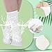 Silicherry 4 Pairs Cotton Soft Eczema Socks White Hydrating Moisturizing Therapy Cotton Socks Eczema Relief for Adult Wet Wrap Non Itch Soft Feet Treatment