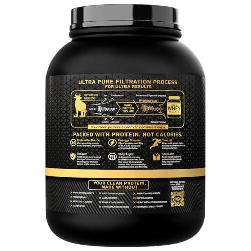 Image of Bigmuscles Nutrition Gold Whey Isolate (2kg, Albion Strawberry) | 27g Whey Protein Isolate 90% | 7 Natural Ingredients Only | 0 Added Sugar | Clean Label Project Purity Award USA