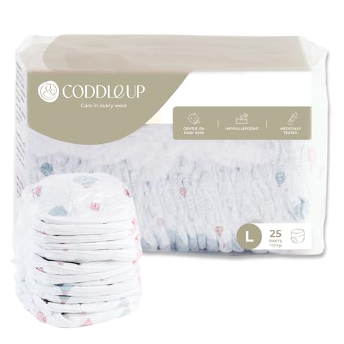Image of Coddle Up Baby Diapers Ultra Soft, Large (7-12 kgs) 25 count | Baby Diaper Pants | Deep Sleep Diapers | Deep Absorbent Soft Gentle Fit | Rash Protection Skin Friendly | Leak Proof Kids Diapers