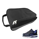 Oldmoom Schuhtasche mit Reißverschluss,Golfschuhtasche - Golfschuh-Tragetaschen | wasserdichte, belüftete Reise-Schuhaufbewahrungstasche mit Riemengriff und Tragegriff Oben für Outdoor-Sportarten