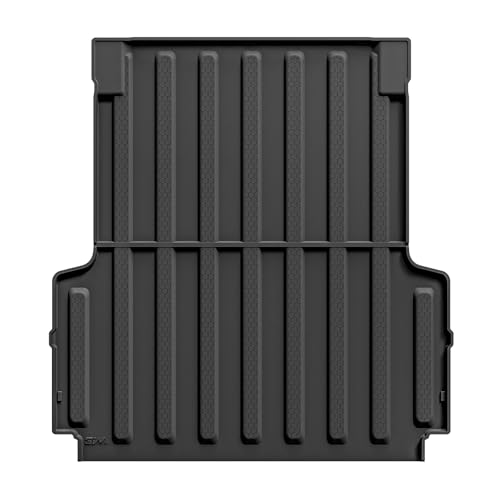 Image of 3W Truck Bed Mat Fit for 2020-2025 2026 Jeep Gladiator (5ft Bed), All Weather Protection Custom Fit TPE Heavy Duty Truck Bed Liner for Jeep Gladiator JT Accessories Black