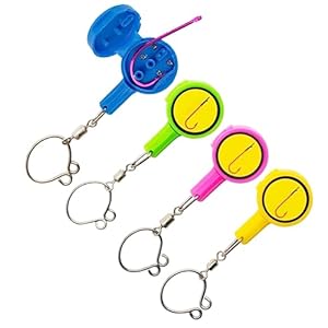 HUKPRO Fishing Knot Tying Tool – 4 Pcs/Pack – Hook Covers for Easy Tying and Protection – Kayak/Ice/Bait Fishing in Freshwater & Saltwater