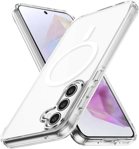Image of REALCASE for Samsung Galaxy A35 5G | Magnetic Clear Case | Durable, Scratch-Resistant | Slim Transparent Compatible with MagSafe | Protective TPU Bumper Back Cover for Samsung Galaxy A35 5G