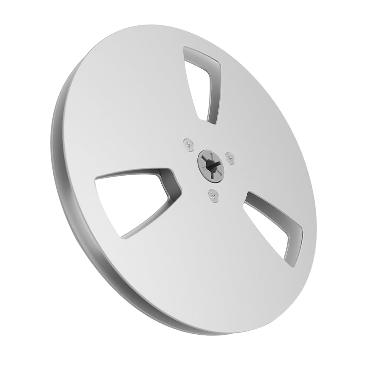 Nicear 1/4 7 Inch 3 Hole Tape Reel, Opening Universal Reel Replacement Machine Part Opener Empty Plate (Silver) - Image 2