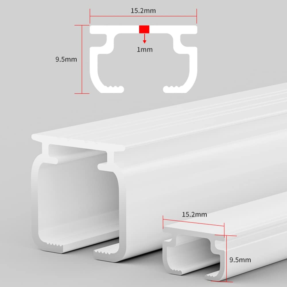 Rail De Rideau De Plafond, Rail Pour Rideaux Séparateur De Pièces, Tringle À Rideaux À Montage Au Plafond Ou Au Mur Pour Un Espace De 1 À 6 M De Large(White-Wall,2.8m(2 * 1.4m))