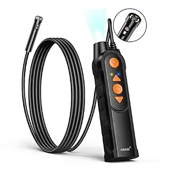 Dual Lens Endoscope with Light, 5.0mm Slim Snake Inspection Camera, 1080P HD, Waterproof, 5FT Cable for Android & iOS