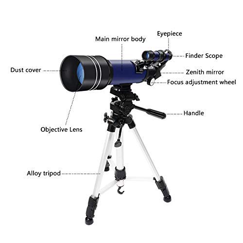 Telescopio monocular 70mm apertura y 400mm foco con trípode ajustable miniatura 2