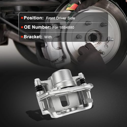Image of cciyu Front Left Brake Caliper Assembly w /Bracket 18B4880 2005-2010 For Chevy For Cobalt,2007-2009 For Pontiac For G5,2005-2006 For Pontiac For Pursuit,2003-2007 For Saturn For Ion