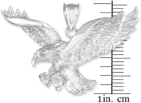 Claddagh Gold 925 Sterling Silver Flying Eagle Pendant - Image 5