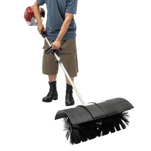 Gosangom 2 Stroke 52CC Handheld Snow Sweeper, Gas Powered Push Broom, Portable, Black