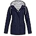 Damen Softshellmantel Wasserdicht Atmungsaktiv Angenehm Regenjacke Leichte Regenparka Reißverschluss Funktionsjacken mit Einstellbar Laufjacke Outdoor-Sportbekleidung