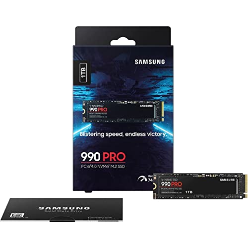 Samsung 990 Pro Ssd 1Tb Pcie 4.0 M.2 Internal Solid State Drive, Fastest Speed For Gaming, Heat Control, Direct Storage And Memory Expansion For Video Editing, Heavy Graphics, Mz-V9P1T0B/Am #TOP2