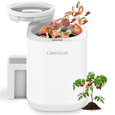 Electric Composter for Kitchen, 3.5L Smart Countertop Compost Bin, Odorless/Auto-Cleaning/Low Noise/LED Display, Indoor Compost Machine, Turns Food Waste into Fertilizer
